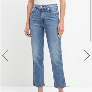7 For All Mankind High Waist Cropped Straight jeans